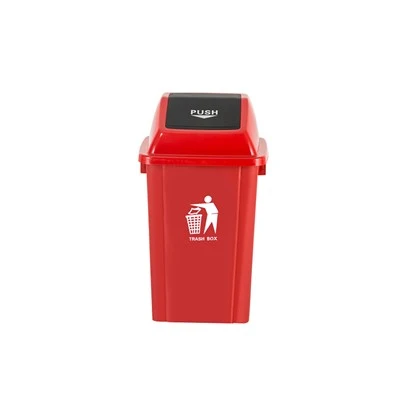 HDPE Medical Red Swing Lid Dusttunna